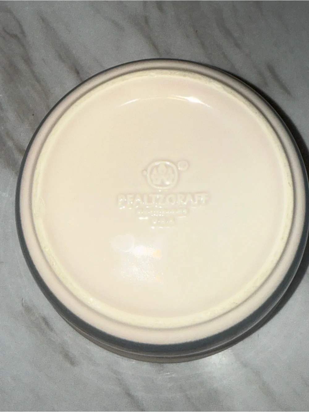 Pfaltzgraff Stoneware 431 Band Stripe Bowl Beige Gray Pink 6